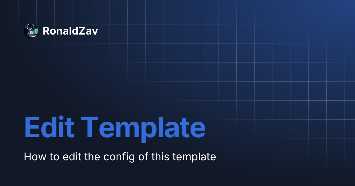 Edit Template | RonaldZav